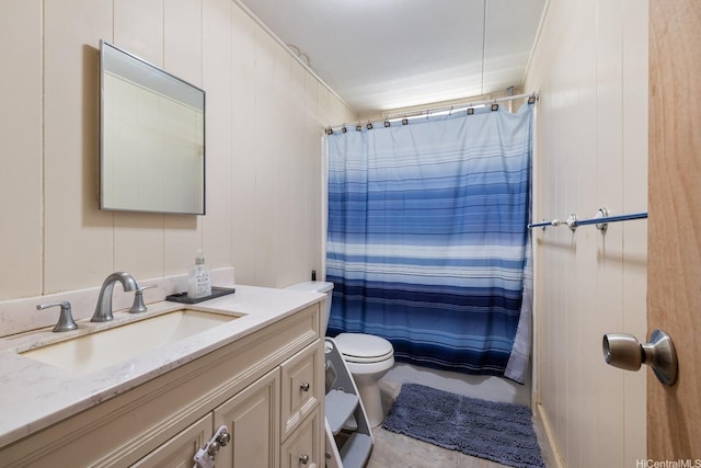 full bath with vanity and toilet