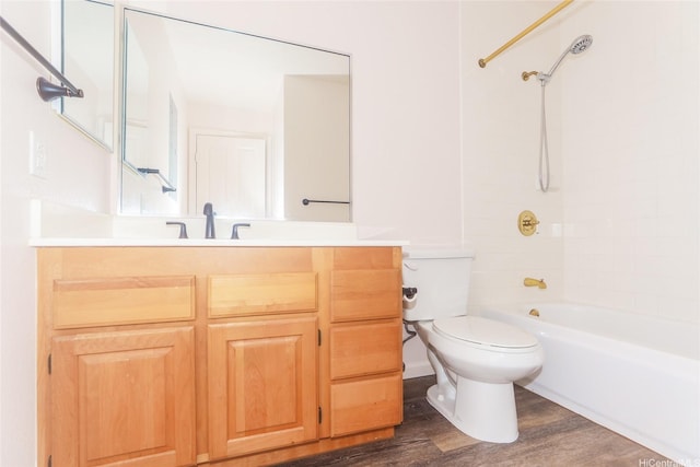 95-1491AINAMAKUADR Ainamakua Dr Unit 5, Mililani, HI 96789 - bathroom with wood finished floors, toilet, tub / shower combination, and vanity