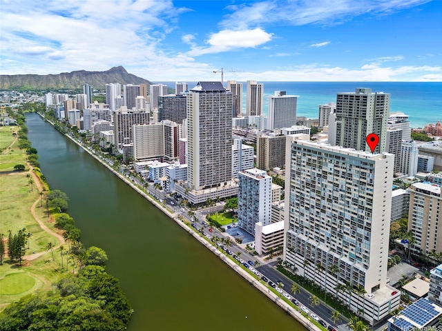 2211 Ala Wai Blvd Unit 2015, Honolulu, HI 96815 - bird's eye view with a view of city and a water view