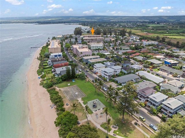 68-090 Au St Unit E102, Waialua, HI 96791 - birds eye view of property featuring a water view and a view of the beach