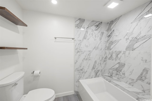 1600 Ala Moana Blvd Unit 2700, Honolulu, HI 96815 - bathroom featuring toilet, tub / shower combination, recessed lighting, and baseboards