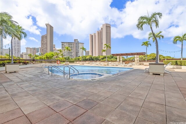1600 Ala Moana Blvd Unit 2700, Honolulu, HI 96815 - community pool with a view of city and a patio