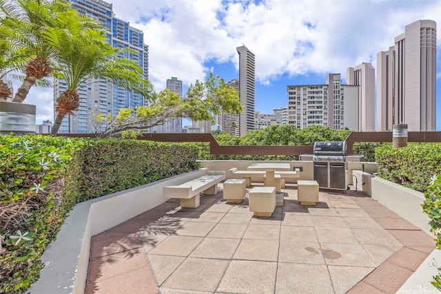 1600 Ala Moana Blvd Unit 2700, Honolulu, HI 96815 - view of patio / terrace with a view of city, area for grilling, and a grill