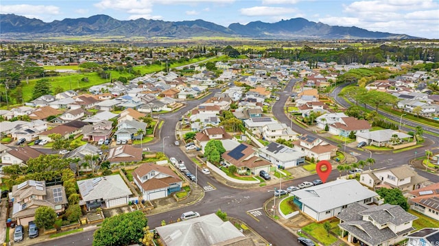 95-1090 Puneki St, Mililani, HI 96789 - aerial view of property and surrounding area with nearby suburban area and mountains
