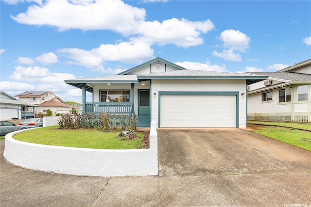 95-1090 Puneki St, Mililani, HI 96789 - single story home featuring covered porch, driveway, a front yard, and a garage