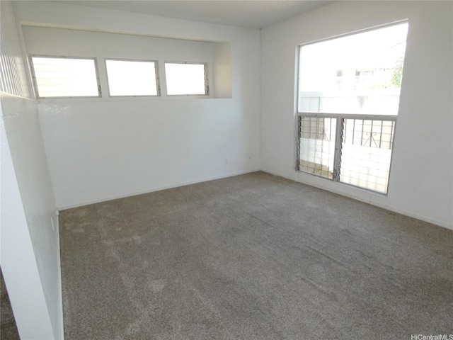 view of carpeted spare room