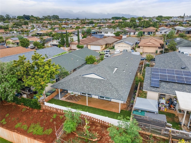 bird's eye view featuring a residential view