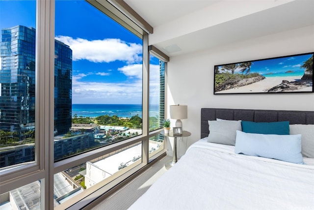 1001 Queen St Unit 1804, Honolulu, HI 96814 - bedroom featuring a water view