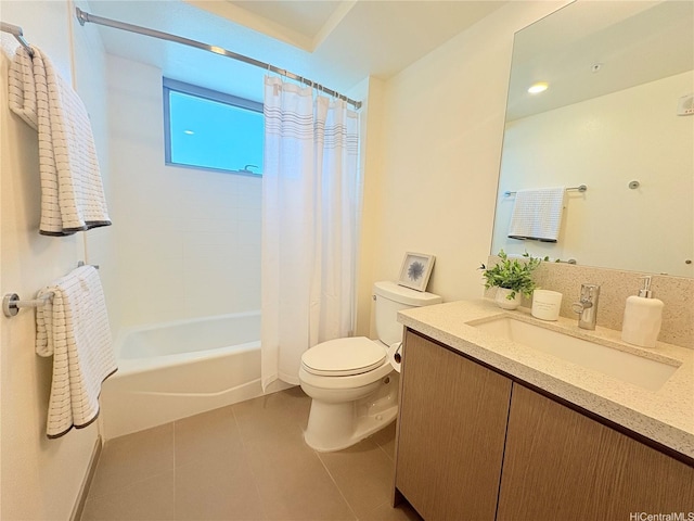 1631 Kapiolani Blvd Unit 3706, Honolulu, HI 96814 - bathroom with vanity, tile patterned flooring, and shower / bath combo