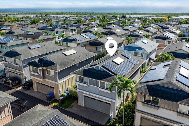 aerial view of residential area