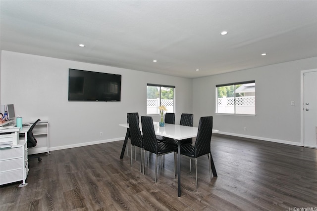 91-104 Auhola Pl, Ewa Beach, HI 96706 - dining room featuring recessed lighting, baseboards, and dark wood-type flooring