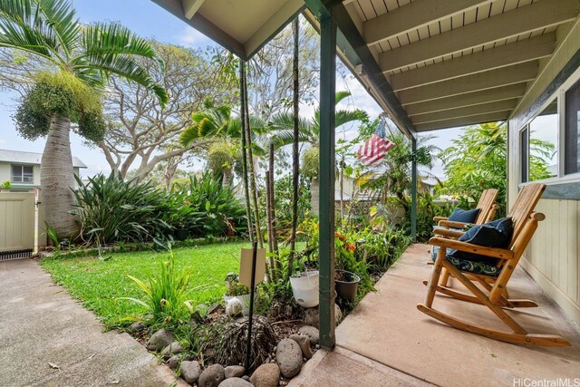 92-1288 Kikaha St Unit 78, Kapolei, HI 96707 - view of patio / terrace with a fenced backyard