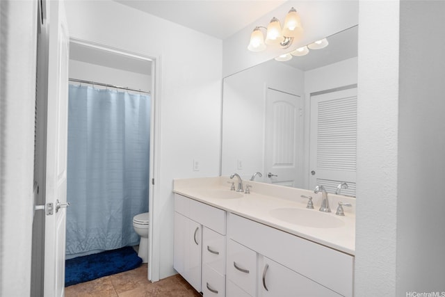 87-1847 Polikua St, Waianae, HI 96792 - bathroom with double vanity, tile patterned flooring, and a shower with shower curtain