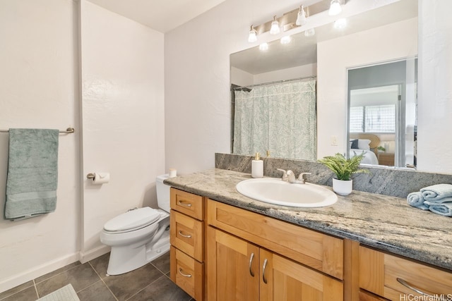 6215 Kawaihae Pl Unit B102, Honolulu, HI 96825 - full bathroom with toilet, tile patterned floors, vanity, and baseboards