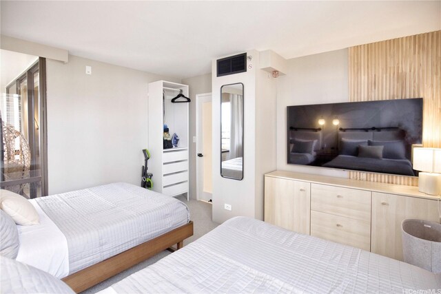 229 Paoakalani Ave Unit 1513, Honolulu, HI 96815 - carpeted bedroom with visible vents
