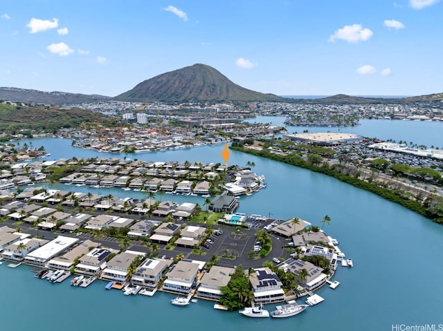 401 Opihikao Pl Unit 272, Honolulu, HI 96825 - aerial view of property and surrounding area with a water and mountain view and numerous boat docks