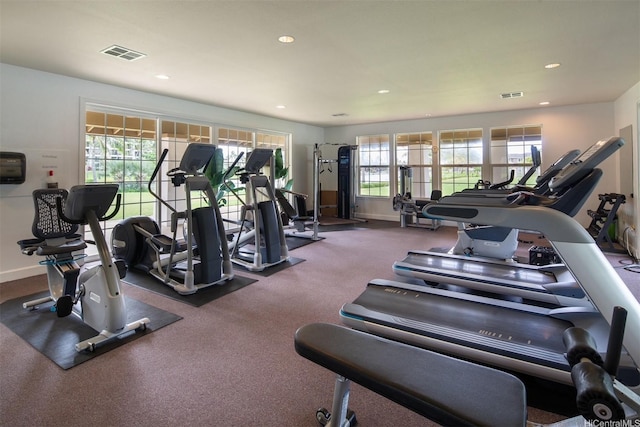 520 Lunalilo Home Rd Unit 8124, Honolulu, HI 96825 - workout area with recessed lighting, baseboards, and visible vents