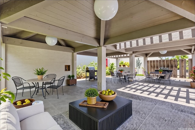 1201 Wilder Ave Unit 2701, Honolulu, HI 96822 - view of patio / terrace featuring outdoor dining area, grilling area, and an outdoor living space