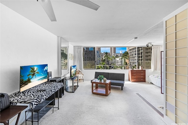 435 Seaside Ave Unit 504, Honolulu, HI 96815 - carpeted living room with a healthy amount of sunlight