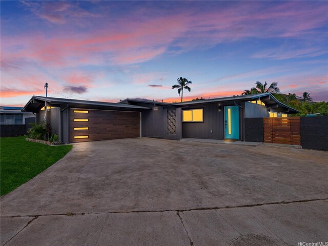 851 Halula Pl, Kailua, HI 96734 - mid-century inspired home with a garage and concrete driveway