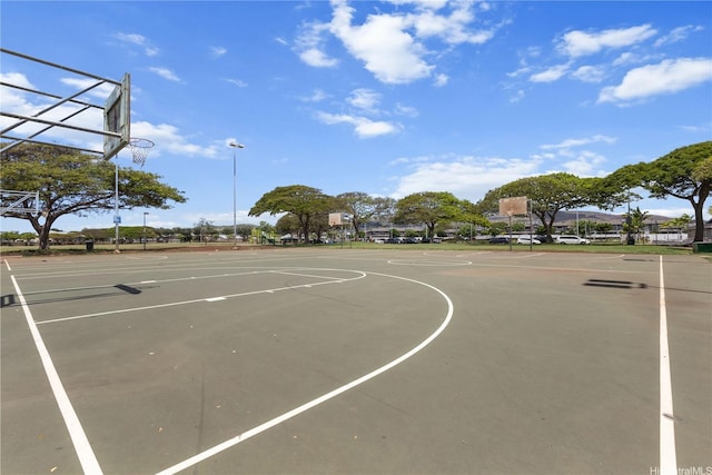 view of sport court featuring community basketball court