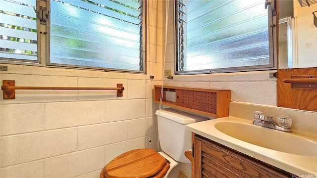 bathroom featuring toilet and vanity