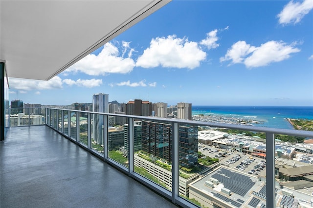 629 Keeaumoku St Unit 3401, Honolulu, HI 96814 - balcony featuring a city view and a water view