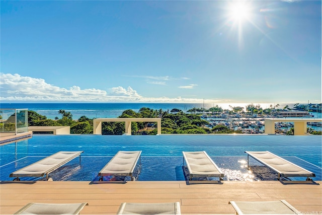 1118 Ala Moana Blvd Unit 1203, Honolulu, HI 96814 - view of pool featuring a water view