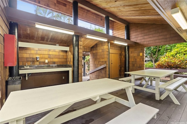 1015 Aoloa Pl Unit 258, Kailua, HI 96734 - exterior space with a sink and outdoor dining space
