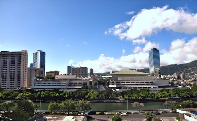 city view with a water view