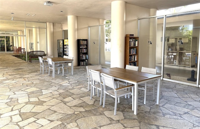 500 University Ave Unit 704, Honolulu, HI 96826 - dining area with stone finish flooring