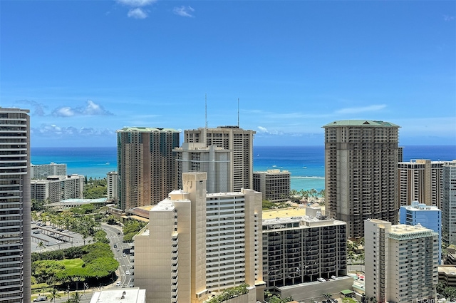 city view with a water view