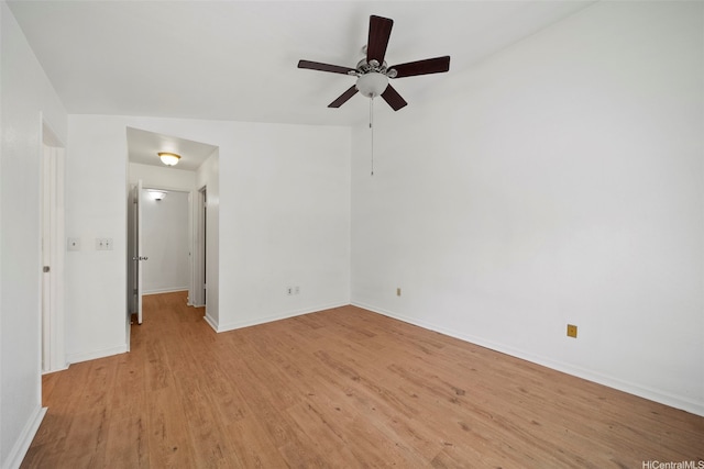 94-831 Lumiauau St Unit H104, Waipahu, HI 96797 - empty room with baseboards, light wood-style flooring, and ceiling fan