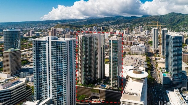 1388 Kapiolani Blvd Unit 2209, Honolulu, HI 96814 - aerial view with a city view and a mountain view