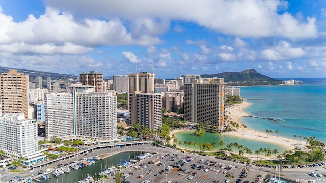 1777 Ala Moana Blvd Unit 901, Honolulu, HI 96815 - drone / aerial view with a water view and a city view
