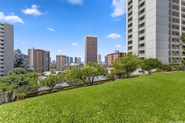 927 Prospect St Unit 604, Honolulu, HI 96822 - exterior space with a view of city and a yard