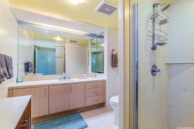 88 Piikoi St Unit 3509, Honolulu, HI 96814 - full bath with tiled shower, vanity, and tile patterned flooring