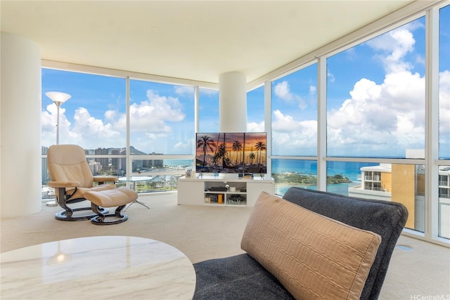 view of sunroom