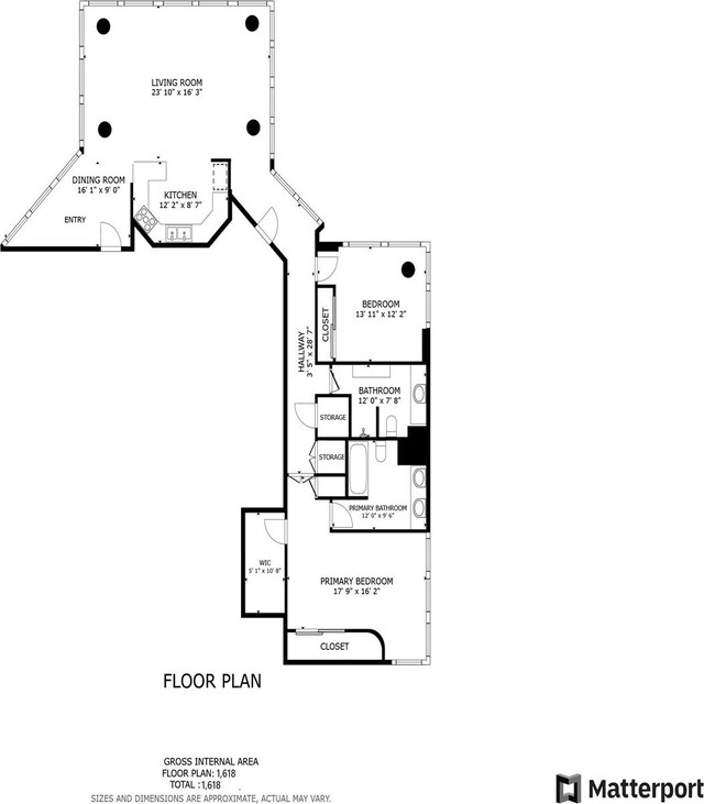 88 Piikoi St Unit 3509, Honolulu, HI 96814 - view of floor plan / room layout