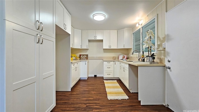 45-1016/45-1016A Anoi Rd, Kaneohe, HI 96744 - kitchen with light countertops, white cabinetry, dark wood-type flooring, and a sink