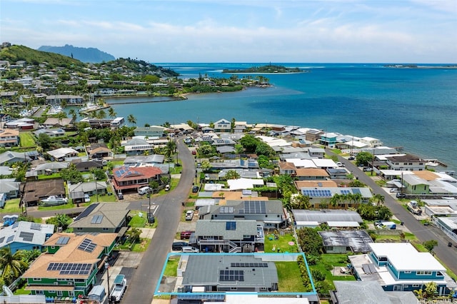 45-008 Mahalani Cir, Kaneohe, HI 96744 - drone / aerial view featuring a water view and a residential view