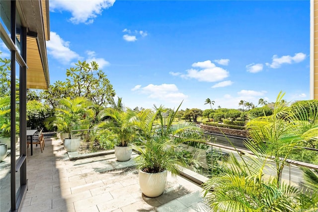 balcony featuring a patio area