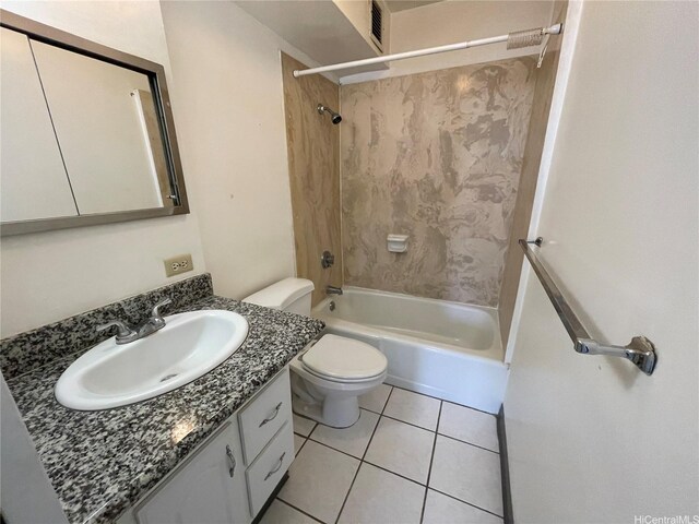 1717 Ala Wai Blvd Unit 2107, Honolulu, HI 96815 - full bath with shower / bathtub combination, toilet, vanity, and tile patterned flooring
