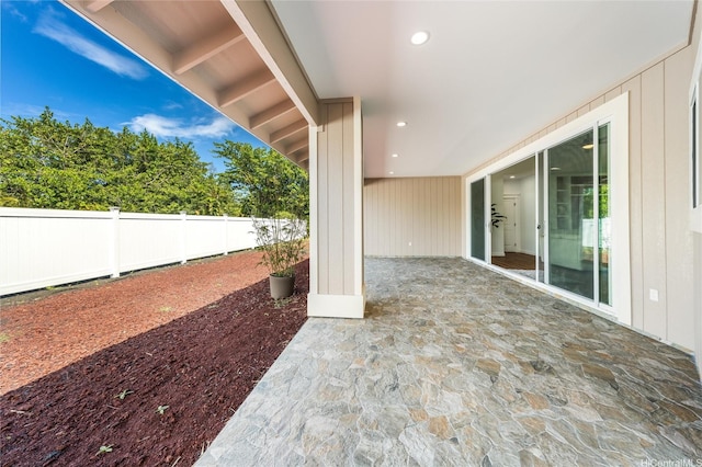 view of patio / terrace with a fenced backyard