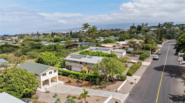 aerial view with a residential view
