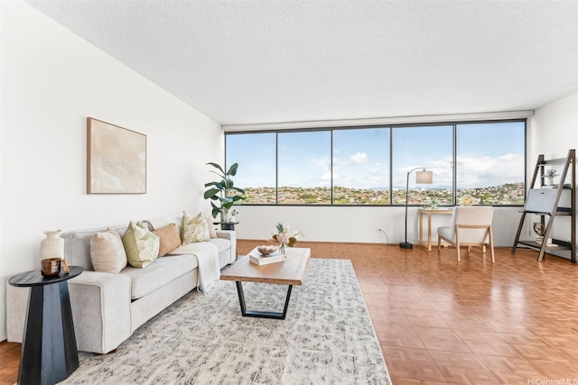 4340 Pahoa Ave Unit 19D, Honolulu, HI 96816 - living room with a textured ceiling