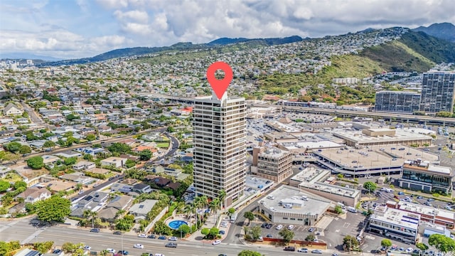 4340 Pahoa Ave Unit 19D, Honolulu, HI 96816 - aerial view of property's location with a mountain backdrop