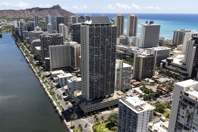 city view with a water view