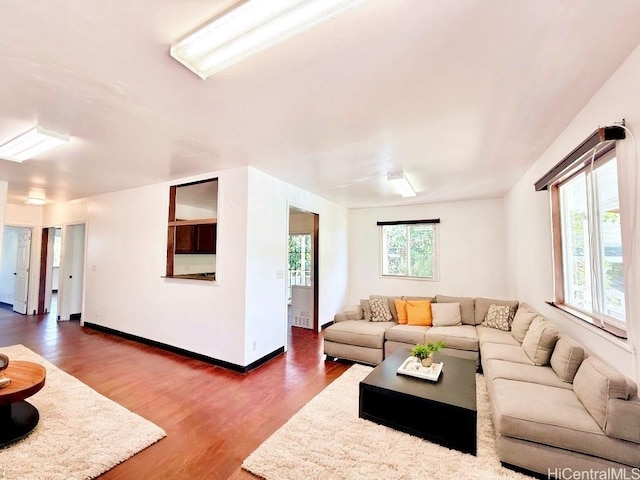 84-921 Lahaina St Unit A, Waianae, HI 96792 - living area featuring wood finished floors and baseboards