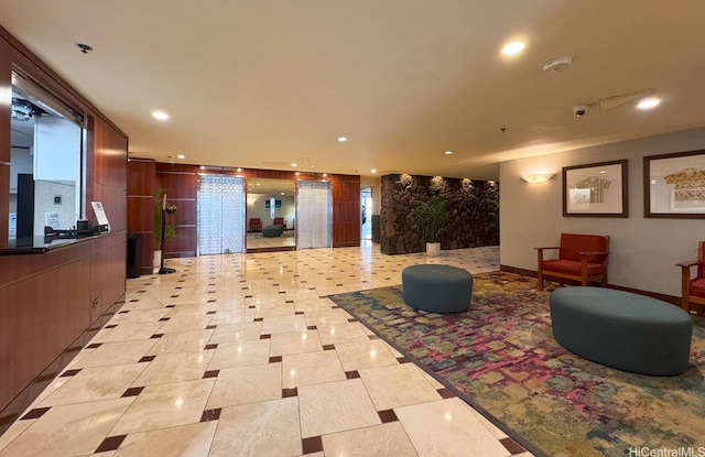 364 Seaside Ave Unit 1109, Honolulu, HI 96815 - common area featuring recessed lighting and a security system